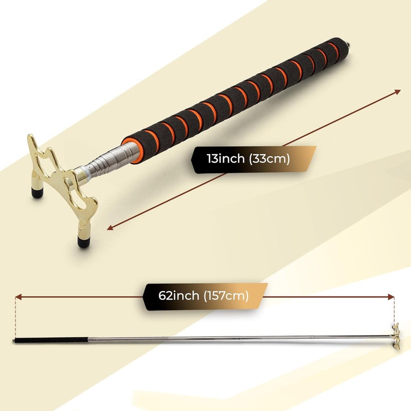 CuteKing Telescopic Bridge Stick with Premium Woven Handle, Pool Accessories, Snooker Accessories, Bridge for Snooker and Pool - Image 3